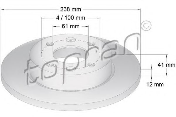 TOPRAN 700175 Тормозные диски TOPRAN 