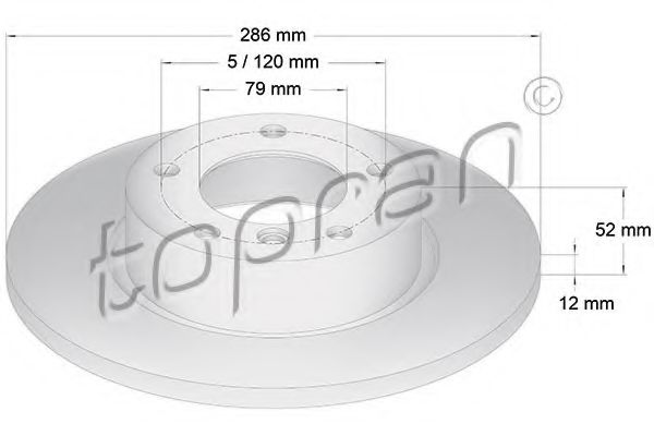 TOPRAN 500567 Тормозные диски TOPRAN для BMW