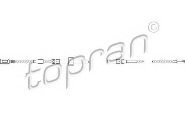 TOPRAN 109812 Трос ручного тормоза TOPRAN 