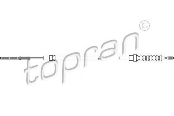 TOPRAN 103521 Трос ручного тормоза TOPRAN 