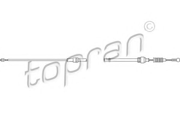 TOPRAN 109815 Трос ручного тормоза TOPRAN 