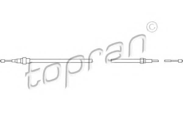 TOPRAN 108333 Трос ручного тормоза TOPRAN 