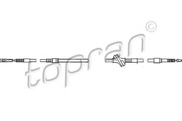 TOPRAN 103752 Трос ручного тормоза TOPRAN 