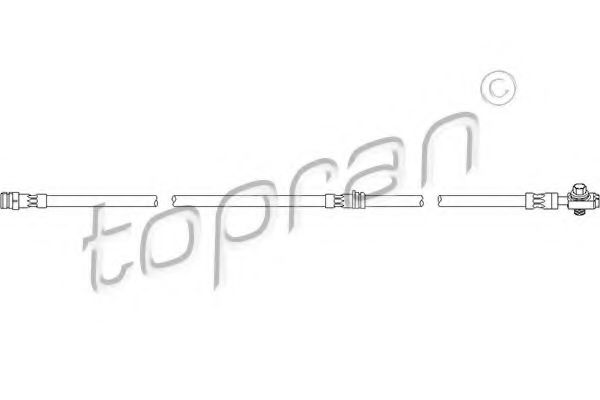 TOPRAN 110394 Тормозной шланг TOPRAN для AUDI