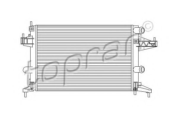 TOPRAN 206970 Радиатор охлаждения двигателя TOPRAN для OPEL