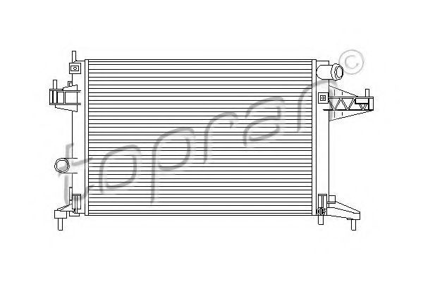 TOPRAN 206971 Радиатор охлаждения двигателя TOPRAN 