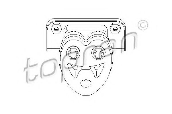 TOPRAN 400227 Кронштейн, глушитель 