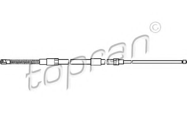 TOPRAN 501104 Трос ручного тормоза TOPRAN для BMW