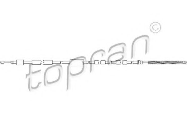 TOPRAN 721632 Трос ручного тормоза TOPRAN для PEUGEOT
