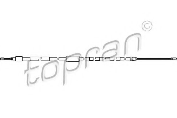 TOPRAN 721634 Трос ручного тормоза TOPRAN для PEUGEOT