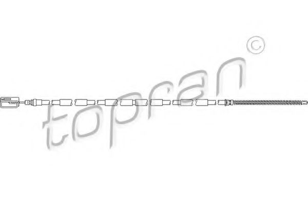 TOPRAN 721640 Трос ручного тормоза TOPRAN для PEUGEOT