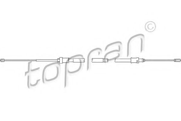 TOPRAN 722076 Трос ручного тормоза TOPRAN для PEUGEOT