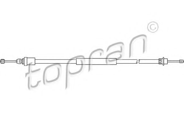 TOPRAN 721656 Трос ручного тормоза TOPRAN для PEUGEOT