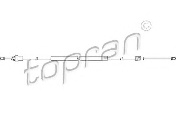 TOPRAN 721658 Трос ручного тормоза TOPRAN для PEUGEOT
