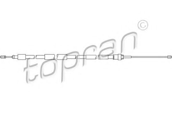 TOPRAN 721666 Трос ручного тормоза TOPRAN для PEUGEOT