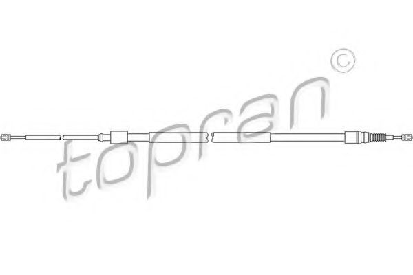 TOPRAN 721672 Трос ручного тормоза TOPRAN для PEUGEOT