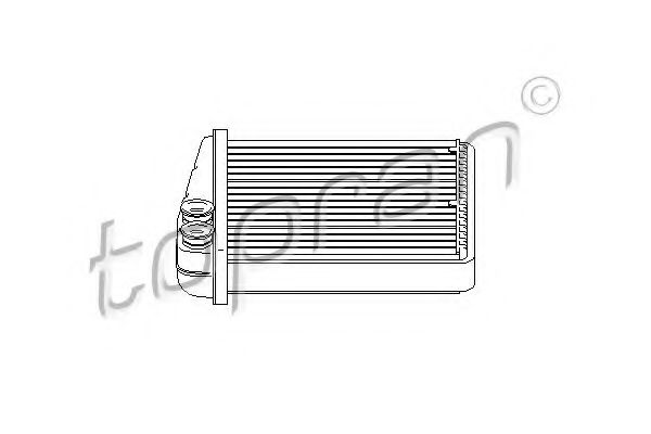 TOPRAN 112416 Радиатор печки для AUDI Q3