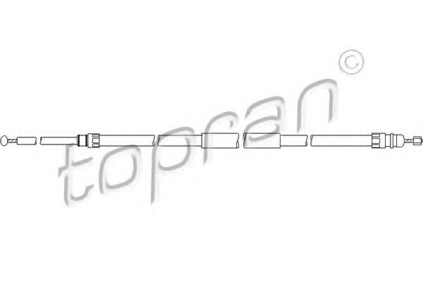 TOPRAN 501719 Трос ручного тормоза TOPRAN для BMW