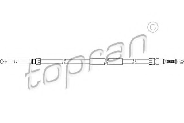 TOPRAN 501725 Трос ручного тормоза TOPRAN для BMW