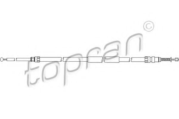 TOPRAN 501726 Трос ручного тормоза TOPRAN для BMW