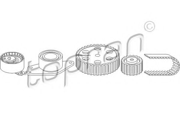 TOPRAN 207942 Комплект ГРМ TOPRAN для OPEL