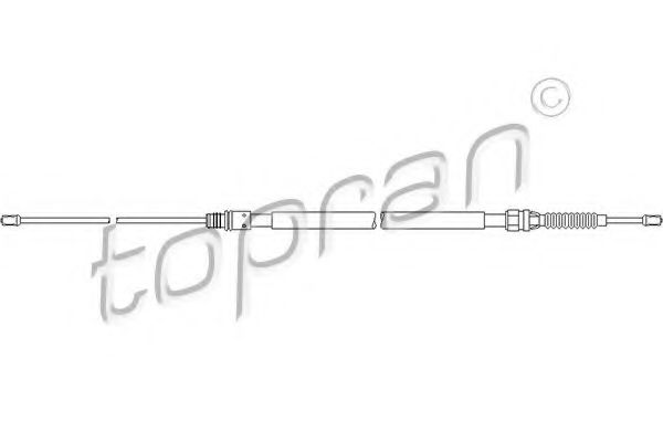 TOPRAN 722798 Трос ручного тормоза TOPRAN для PEUGEOT