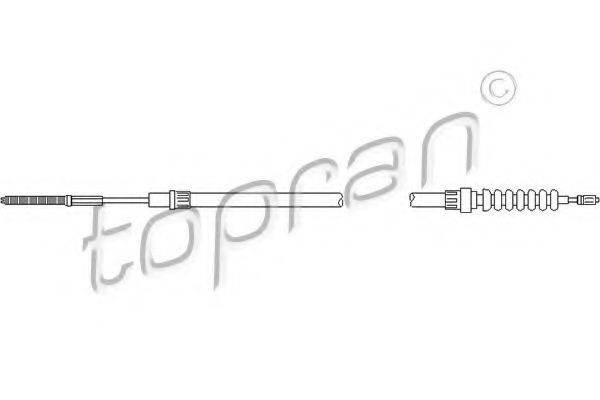TOPRAN 110163 Трос ручного тормоза TOPRAN 