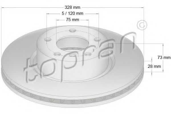 TOPRAN 502121 Тормозные диски TOPRAN для BMW
