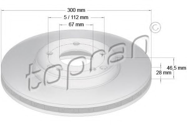 TOPRAN 400855 Тормозные диски TOPRAN 