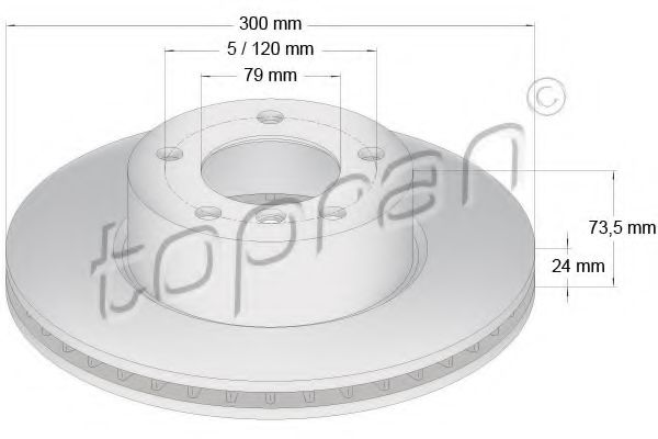 TOPRAN 500947 Тормозные диски TOPRAN 