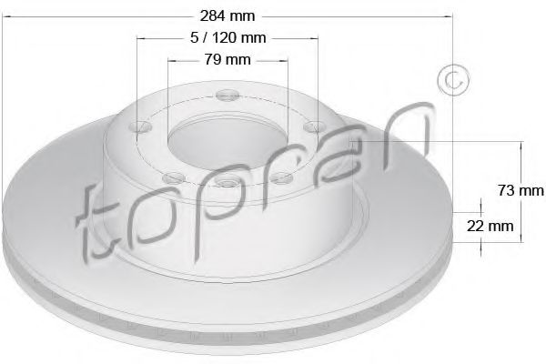 TOPRAN 501710 Тормозные диски TOPRAN 