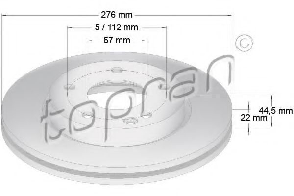 TOPRAN 401401 Тормозные диски TOPRAN 