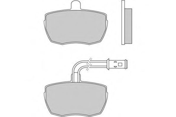 E.T.F. 120610 Тормозные колодки и сигнализаторы для IVECO DAILY 2 фургон 35-10 (12974212, 12974217, 13014111, 13014131, 13014204...)