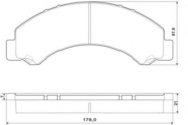 E.T.F. 121580 Тормозные колодки для ISUZU N-SERIE