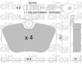 CIFAM 8220410K Тормозные колодки CIFAM для MERCEDES-BENZ