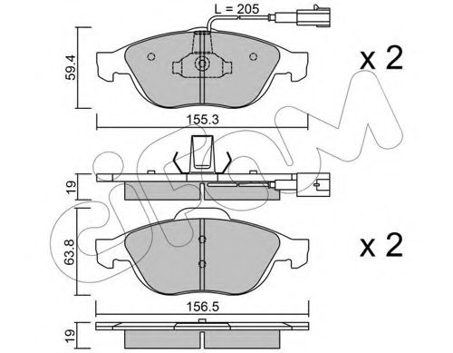 CIFAM 8222200 Тормозные колодки CIFAM для LANCIA