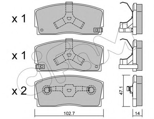 CIFAM 8222400 Тормозные колодки для DAIHATSU APPLAUSE