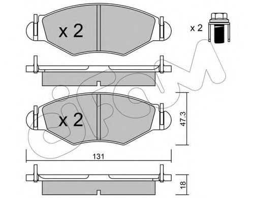 CIFAM 8222540 Тормозные колодки CIFAM для PEUGEOT