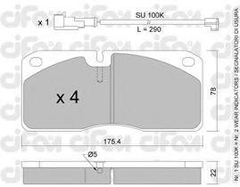 CIFAM 8222691K Тормозные колодки CIFAM для IVECO