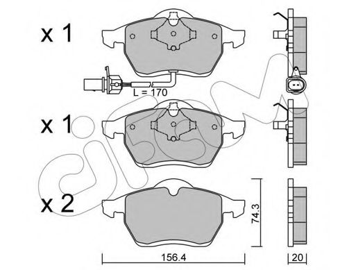 CIFAM 8222791 Тормозные колодки CIFAM для FORD