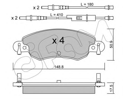 CIFAM 8223300 Тормозные колодки CIFAM для CITROEN