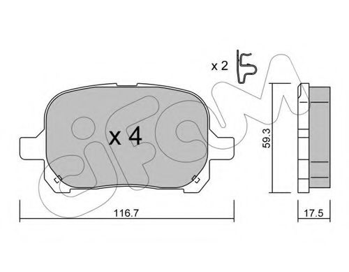 CIFAM 8224290 Тормозные колодки CIFAM для TOYOTA