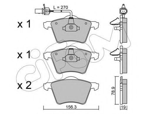 CIFAM 8225500 Тормозные колодки CIFAM для VOLKSWAGEN SHARAN