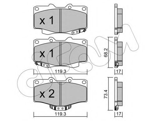 CIFAM 8221292 Тормозные колодки CIFAM для TOYOTA