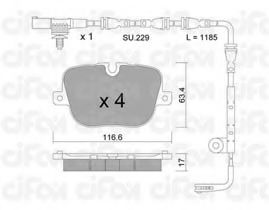 CIFAM 8228371K Тормозные колодки CIFAM для LAND ROVER