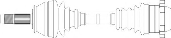 GENERAL RICAMBI FI3121 Полуось в сборе для FIAT BRAVA (182) 1.9 TD 75 S (182.BF)