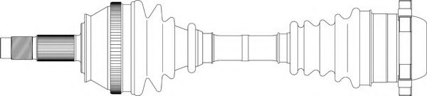 GENERAL RICAMBI FI3122 Полуось в сборе для FIAT BRAVA (182) 1.9 TD 75 S (182.BF)