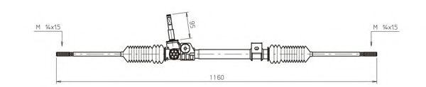GENERAL RICAMBI RE4048 Рулевая рейка для RENAULT