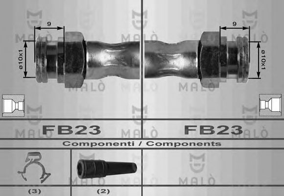 MALÒ 8434 Тормозной шланг MALÒ для ALFA ROMEO
