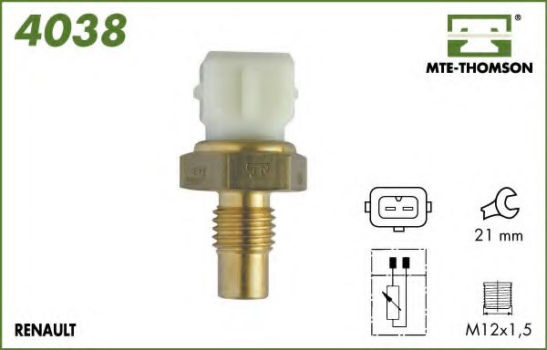 MTE-THOMSON 4038 Датчик температуры охлаждающей жидкости для VOLVO 460